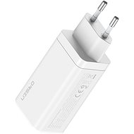 Hálózati adapter Eloop Orsen GaN 65W Charger Dual USB-C + USB-A White