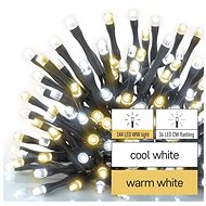 EMOS LED karácsonyi fényfüzér, villogó, 18 m, kültéri és beltéri, meleg/hideg fehér, időzítő - Fényfüzér
