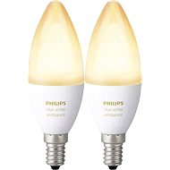 LED izzó Philips Hue White Ambiance, 6 W, E14, 2 db-os készlet - LED žárovka