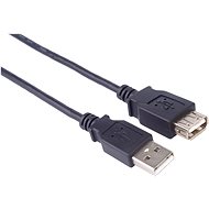 Adatkábel PremiumCord USB 2.0 hosszabbító 0,5 m fekete