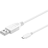 Adatkábel PremiumCord USB 2.0 adatkábel mikro AB 5 m - fehér