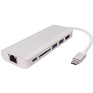 Port replikátor PremiumCord USB 3.1 to HDMI + RJ45 + 2xUSB3.0 +SD kártya + PD töltés