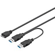 PremiumCord USB 3.0 hálózati kétfelé 0,2 m - Adatkábel