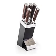 G21 Gourmet Dynamic 5 részes késkészlet + fekete-rozsdamentes acél állvány - Késkészlet