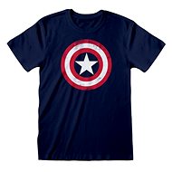 Póló Captain America - Shield Distressed - póló S méret