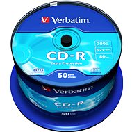 Verbatim CD-R 52x, DataLife Protection, 50 db, hengeres dobozban - Média