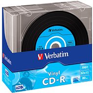 VERBATIM CD-R AZO 700MB, 52x, vinyl, slim case, 10db