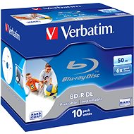 Verbatim BD-R Dual Layer nyomtatható 50 gigabyte 6x, 10 db egy dobozban - Média