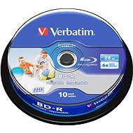 Verbatim BD-R SL 25GB Printable, 10db cakebox - Média