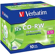 Verbatim CD-RW 12x, 10 db - tokokban - Média