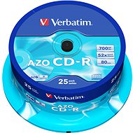 VERBATIM CD-R 80 52x CRYST. spindl 25db/csomag - Média
