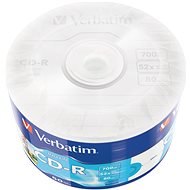 VERBATIM CD-R 700MB, 52x, printable, wrap 50 db - Média
