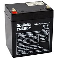 GOOWEI ENERGY Karbantartásmentes ólomakkumulátor OT5-12, 12 V, 5 Ah - Akkumulátor szünetmentes tápegységhez