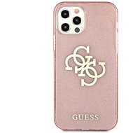 Guess TPU Big 4G Full Glitter Apple iPhone 12/12 Pro készülékhez, Pink - Telefon hátlap