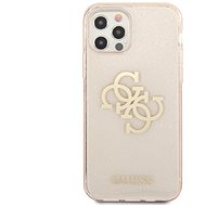 Guess TPU Big 4G Full Glitter Apple iPhone 12/12 Pro készülékhez, Gold - Telefon hátlap