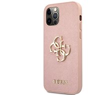 Guess PU Saffiano Big 4G Metal Logo Apple iPhone 12/12 Pro Pink tok - Telefon tok