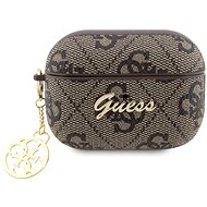 Guess 4G Script Charms PC/PU Airpods Pro 2 barna tok - Fülhallgató tok