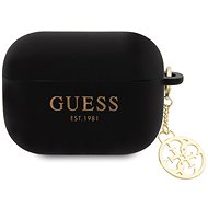 Guess 4G Charms Airpods Pro 2 fekete szilikon tok - Fülhallgató tok