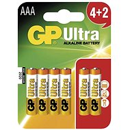 Eldobható elem GP Ultra Alkaline LR03 (AAA) 4+2 db bliszter - Jednorázová baterie