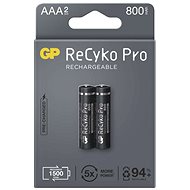 Tölthető elem Újratölthető akkumulátor GP ReCyko Pro Professional AAA (HR03), 2 db - Nabíjecí baterie