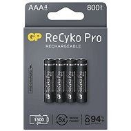 Tölthető elem Újratölthető akkumulátor GP ReCyko Pro Professional AAA (HR03), 4 db - Nabíjecí baterie