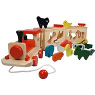 Készségfejlesztő játék Bino - Zoo Trenino vonat állatokkal - Didaktická hračka