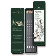 Faber-Castell Aquarelle grafit ceruzák pléhdobozban, 5 db-os készlet - Ceruza