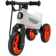 Teddies FUNNY WHEELS Rider SuperSport futóbicikli fehér/narancs 2 az 1-ben + pánt - Futóbicikli