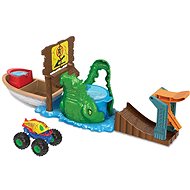 Hot Wheels Monster Trucks Color Shifters Dühöngő krokodil - Játékszett