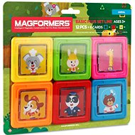 Mágneses építőjáték Magformers kisállatos kártyák