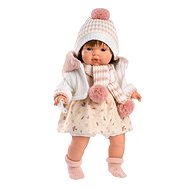Llorens 38568 Lola - Élethű játékbaba hangokkal és puha szövet testtel - 38 cm - Játékbaba