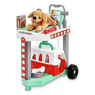 Állatorvosi kocsi kutyával - Játék orvosi táska