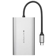 HyperDrive USB-C To Dual HDMI adapter+PD over USB (M1) - Dual HDMI - USB-C adapter, ezüst - Port replikátor