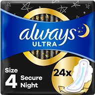 ALWAYS Ultra Secure Night szárnyas betét 24 db - Egészségügyi betét