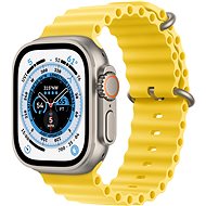Apple Watch Ultra 49 mm, titán tok sárga óceán szíjjal - Okosóra
