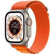 Apple Watch Ultra 49 mm, titán tok narancssárga alpesi pánttal - Small - Okosóra