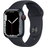 Apple Watch Series 7 41mm Cellular Éjfekete alumínium éjfekete sportszíjjal - Okosóra