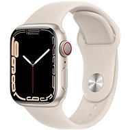 Okosóra Apple Watch Series 7 41mm Cellular Csillafény alumínium csillagfény sportszíjjal