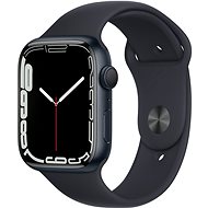 Apple Watch Series 7 45mm Éjfekete alumínium éjfekete sportszíjjal - Okosóra