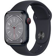 Apple Watch Series 8 41mm Cellular Éjfekete alumínium éjfekete sportszíjjal - Okosóra