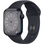 Okosóra Apple Watch Series 8 41mm Éjfekete alumínium éjfekete sportszíjjal
