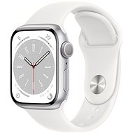 Apple Watch Series 8 41mm Ezüst alumínium fehér sportszíjjal - Okosóra