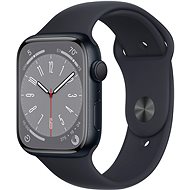 Okosóra Apple Watch Series 8 45mm Éjfekete alumínium éjfekete sportszíjjal