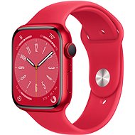 Apple Watch Series 8 45 mm Piros alumínium piros sportszíjjal - Okosóra