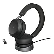 Jabra Evolve2 75 MS Stereo USB-A Stand Black - Vezeték nélküli fül-/fejhallgató