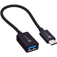 Adatkábel CONNECT IT Wirez USB-A-ról USB-C-re, 15cm, fekete