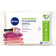 Arctörlő kendő NIVEA Gentle Cleansing Wipes Dry and Sensitive Skin, 25 db - Odličovací ubrousky