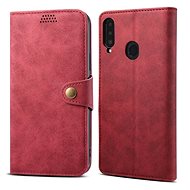 Lenuo Leather Samsung Galaxy A20 készülékre, piros