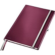 LEITZ Style A4, 80 lap, bélelt, kemény borítóval, piros színű