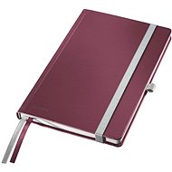 LEITZ Style A5, 80 lap, bélelt, kemény borítóval, piros színű